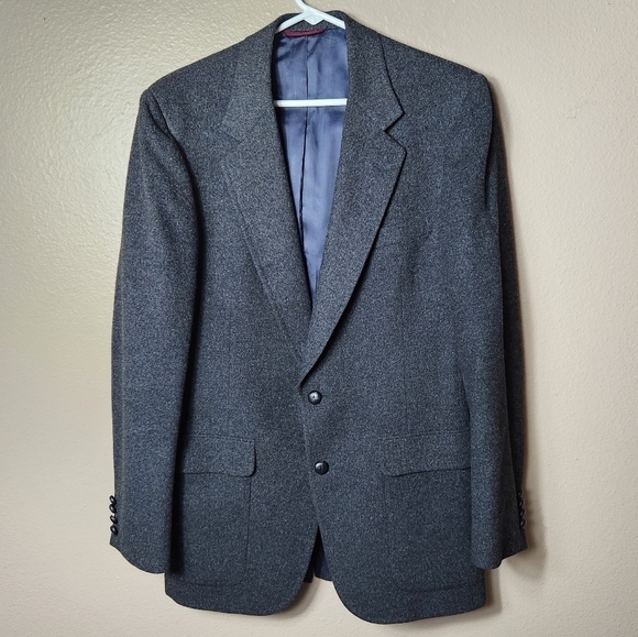 Graham & Gunn Vintage Union Made 100% Camel Hair Charcoal Gray Overcoat-Size 42